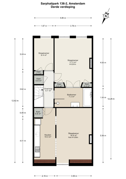 Floor Plan 3 - Sarphatipark 136 2