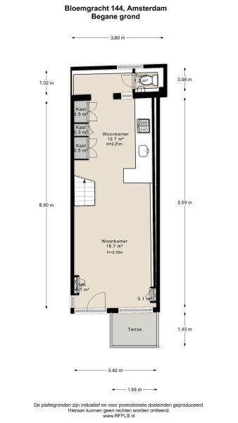 Floor Plan 1 - Bloemgracht 144
