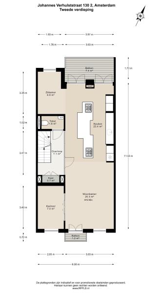 Floor Plan 5 - Johannes Verhulststraat 130 2
