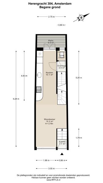Floor Plan 1 - Herengracht 304