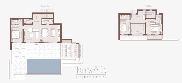 Floor Plan 1 - Luštica Bay - The Peaks - The Peaks - Golf Residences - Golf Townhouses - Botanika Townhouses