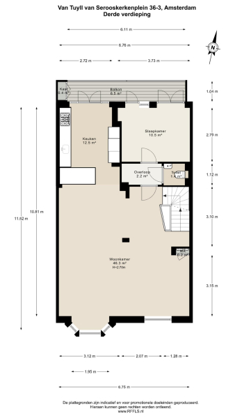 Floor Plan 3 - Van Tuyll van Serooskerkenplein 36 3