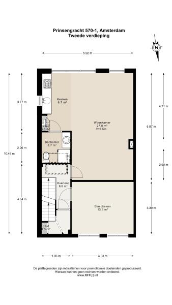 Floor Plan 2 - Prinsengracht 570 1